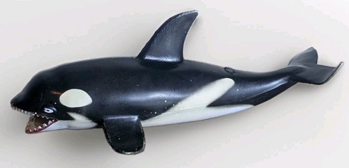 Vtg 1989 Imperial Killer Whale Orca Toy Figure Large Hollow Plastic Sea Life 80s