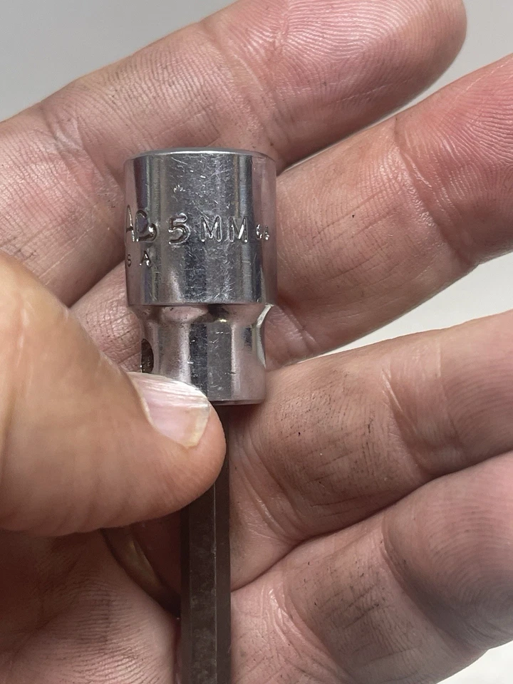 MAC TOOLS 3/8" DRIVE 5MM METRIC HEX ALLEN BIT SOCKET DRIVER  MADE IN USA XD5mm - Image 2 of 4