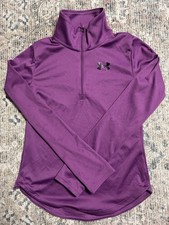 Under Armour Half-Zip Long Sleeve Shirt Girls YMD/JM/J-M Purple