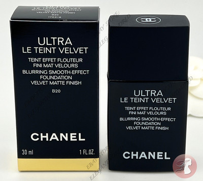 Chanel ULTRA LE TEINT VELVET Blurring Smooth Effect Matte Finish Foundation B20