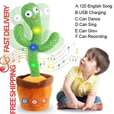 Talking Toy Dancing Cactus Doll Repeat Speak Sound Record Re Kids Birthday Gift