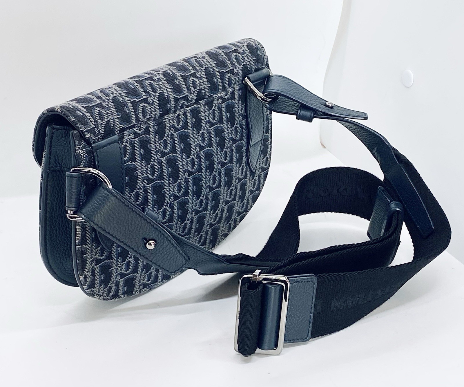 CHRISTIAN DIOR Oblique Saddle Pouch Messenger Crossbody Unisex Bag image 10