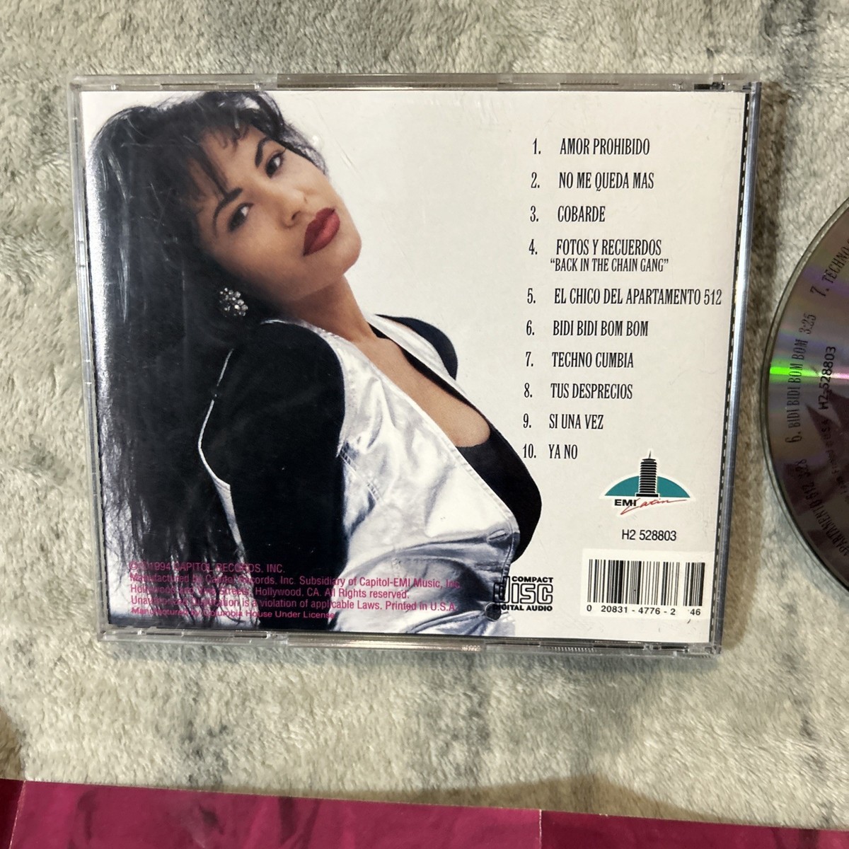 Selena Amor Prohibido CD ORIGINAL 1994 EMI Latin H2 528803 Si Una