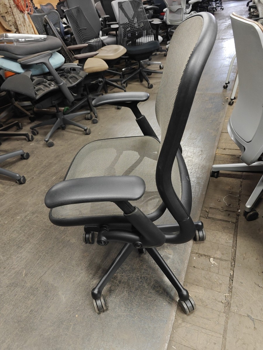 Knoll Chadwick Office Chair Tan Mesh Black Frame Desk Chair | eBay