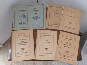 Lot Of Western Electric Amplifier Manual Transmitter Speech Input Bulletins