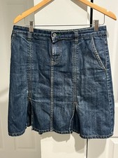 VTG Eddie Bauer Denim Jean skirt Women  s Sz 6P Pockets Grannycore Cottagecore