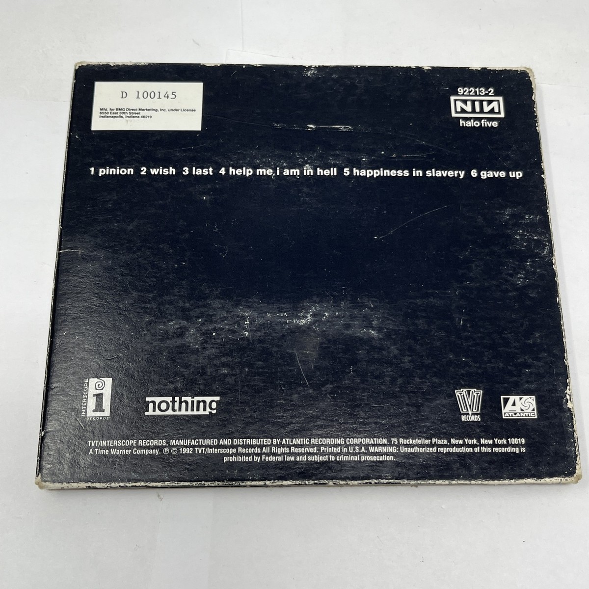 Nine Inch Nails Broken CD 1992 TVT Interscope Records Halo Five