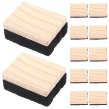 12 PCS Wooden Chalkboard Erasers 2.36x1.77x0.98 Inch Mini Dry Erase Wipe