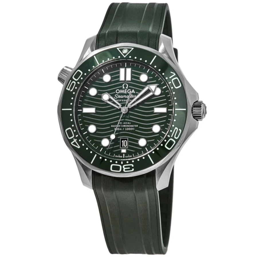Новые автоматические зеленые мужские часы Omega Seamaster Diver 300 М 210.32.42.20.10.001