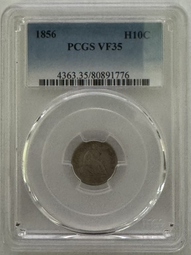 1856 Seated Liberty Silver Half Dime PCGS VF35 Free US Shipping AB