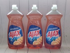 3  Ajax Ultra Triple Action Dishwashing Liquid Dish Soap, Orange Scent, 28 oz