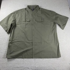 Dickies Flex Ripstop Collared Mechanic Button Up Shirt Green Men’s Size 4XL