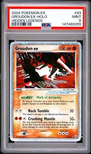 Groudon ex 93/101 EX Hidden Legends PSA 9