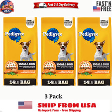 3PK Pedigree Nutrition Adult Small Dry Dog Food, Chicken Vegetable, 14 lb