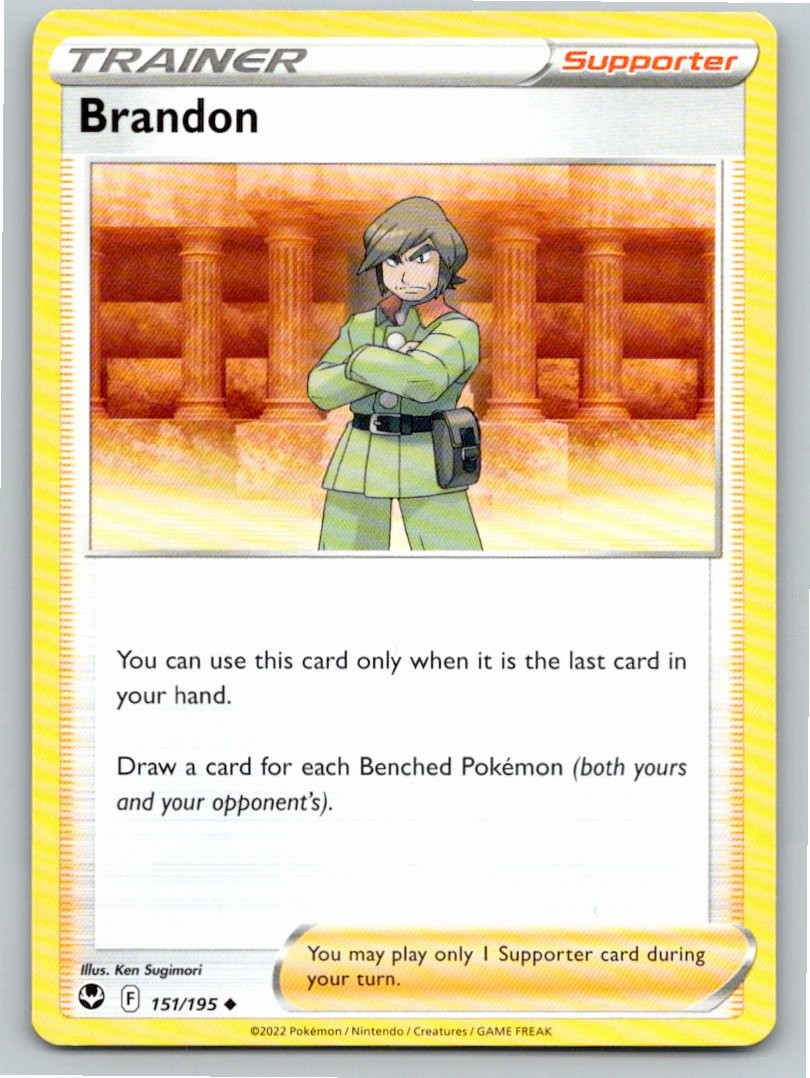 2022 POKEMON BRANDON SILVER TEMPEST 151/195 UC NM A73676 FREE S&H