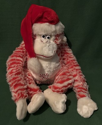 Dan Dee Christmas Gorilla Plush Large 24'' Red White Stuffed Animal