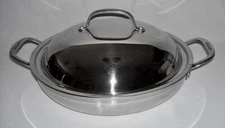 CUISINART ~ Stainless Steel EVERYDAY PAN w/DOMED COVER & Flat Disk Base (4 Qt.)