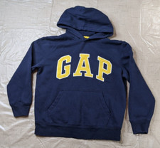 Gap Hoodie Youth Girls XL Blue/Yellow Arch Logo Pocket