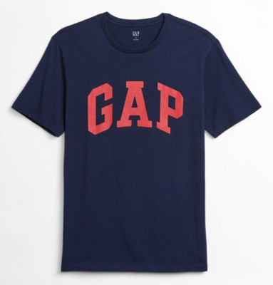 Gap Men's Size LARGE Logo Short Sleeve T Shirt - Navy