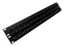 48 Port SC Fiber Patch Panel Multimode Beige Couplers Loaded 2u 19"