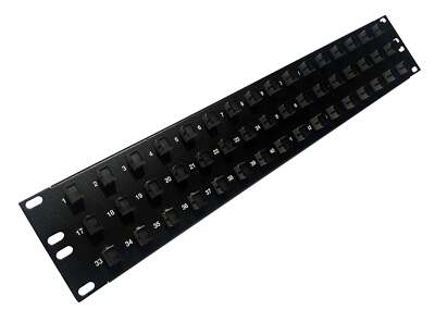 48 Port SC Fiber Patch Panel Multimode (Beige Couplers) (Loaded 2u) 19''