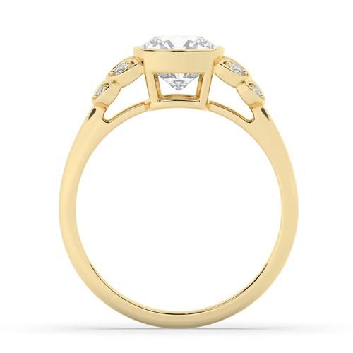 Cushion Solitaire Labgrown Diamond Engagement Ring 18k Yellow Gold 1.60Ct D VVS2 - Picture 8 of 23