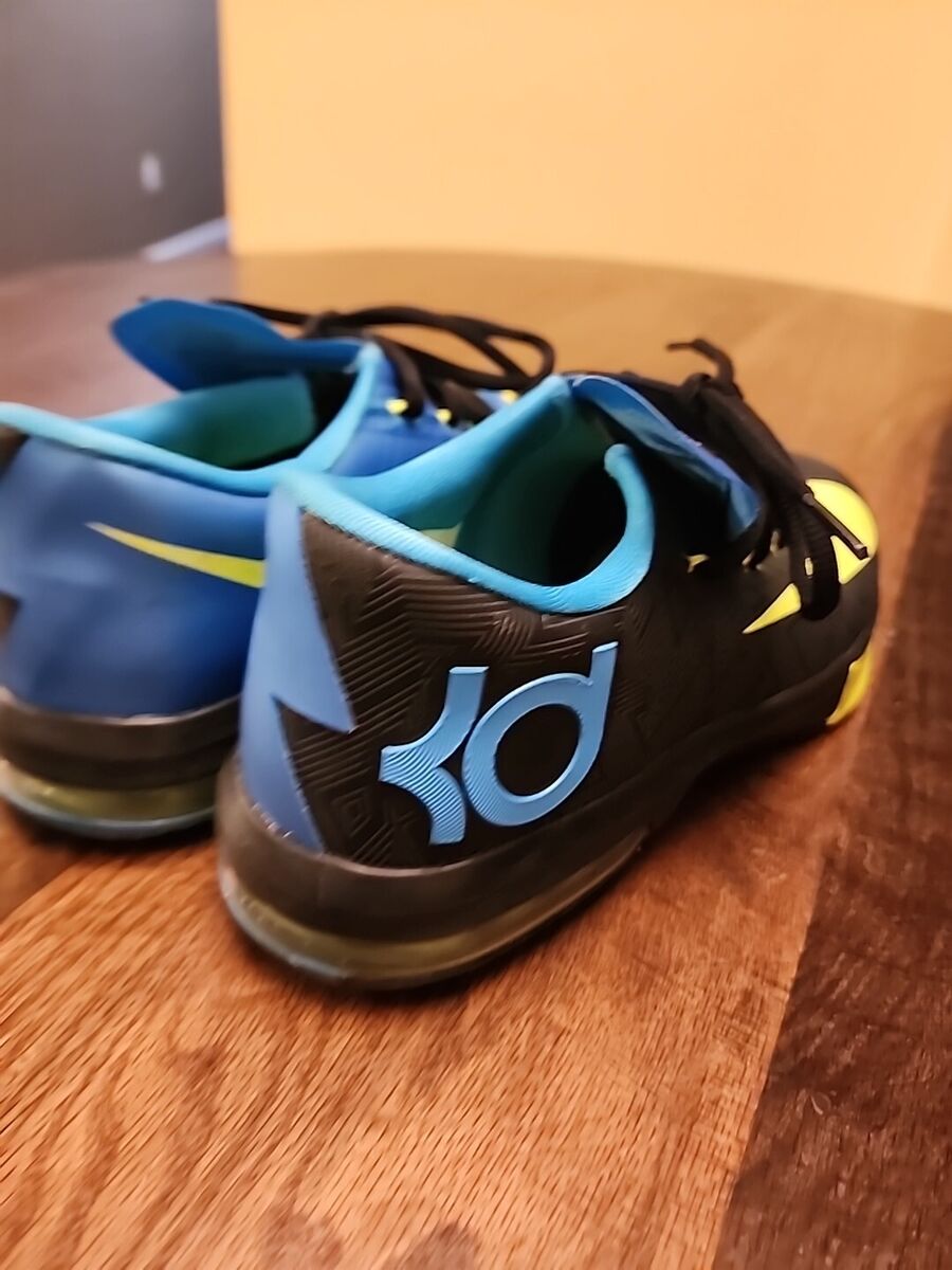 Nike Boys KD 6 599477-006 Black Blue Yellow Basketball Shoes Nike Boys KD 6 599477-006 Black Blue Yellow Basketball Shoes