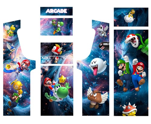 Stickers New Mario pour Borne d'Arcade MAME - L'Univers de
