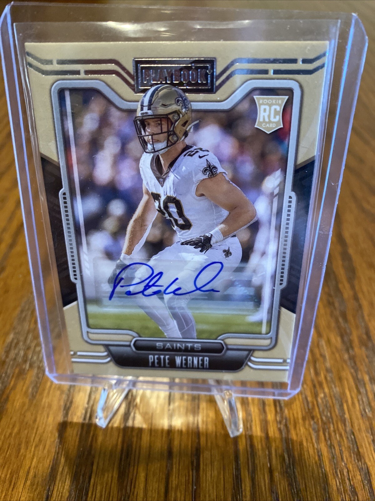 Pete Werner Panini Playbook #166 Signature