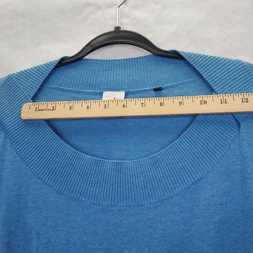 Cabi Lounge Sweater Women's Small Blue Marble Boat Neck Short Sleeve Pullover - Picture 9 of 11
