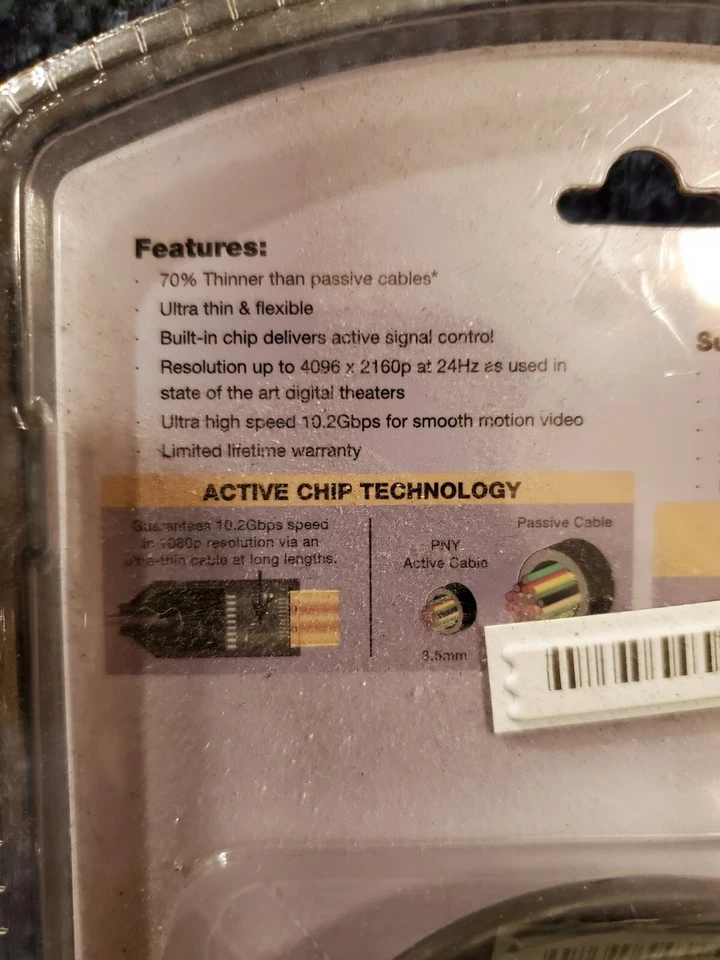 PNY (CHA10AD10T) HDMI 10ft Ultra Thin Cable HDMI Micro to HDMI - Image 4 of 4