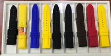 Assortment 9 Silicone Watch Straps Size 22mm Various Colors Good Quality New