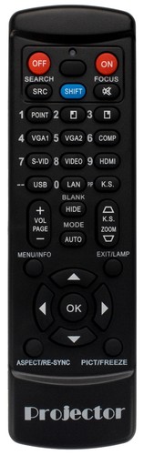 GreenBale Telecomando del Proiettore per Vivitek D5500 D853W D825ES D825EX D835 D837 D862 D850 D851 D855ST D857WT D859 D863 D865W D867 D871 D873 D873ST D875ST D732MX D735VX D755WTi D757WT D963HD