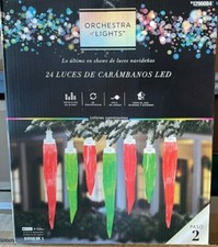 24 Gemmy "Orchestra of Lights" Multi-Function Color-Changing LED Icicle Lights