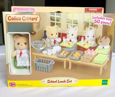 sylvanian school lunch set