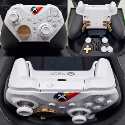 Xbox Elite Series White Controller Custom Kit With STARFIELD