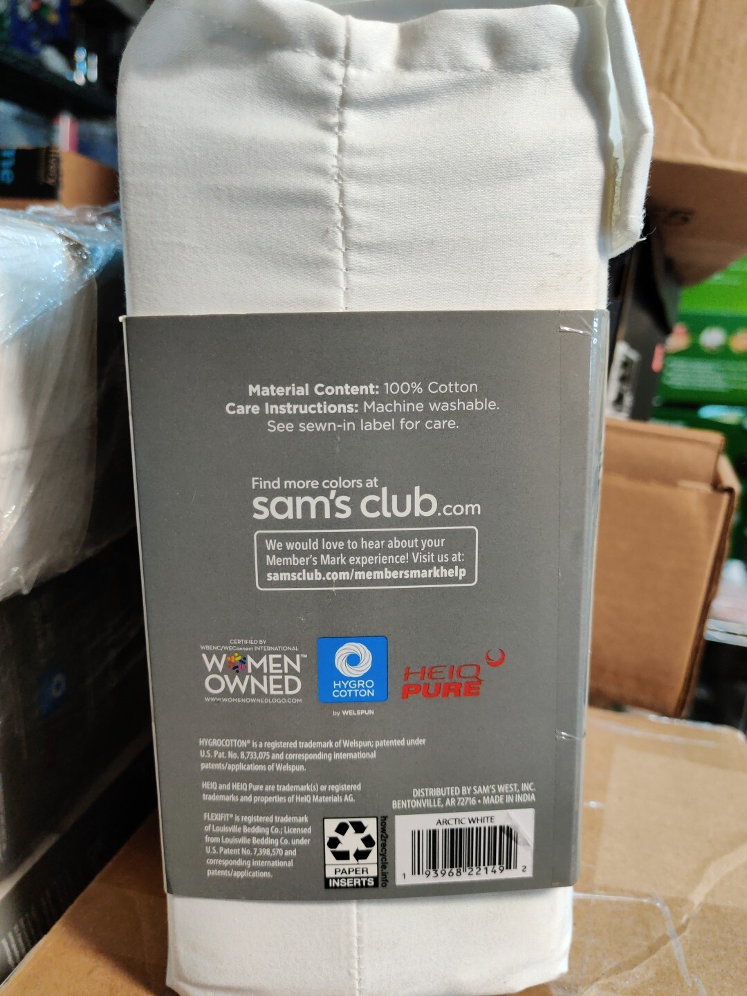 Member's Mark 100% Cotton 450-Thread Count Sheet Set - FULL - WHITE