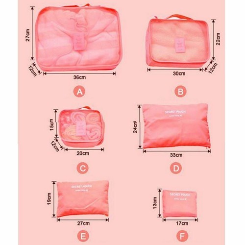 Aufbewahrung Reise Gepäck Taschen Organizer 6 Stück Koffer Kleidung Aufbewahrung Wasserdicht - Bild 4 von 19