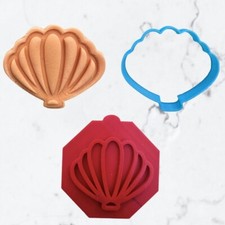 Shell Under The Sea Stamp & Cutter Fondant Debosser Cupcake Icing Cookie