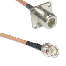 RG400 N FLANGE FEMALE to BNC MALE Coaxial RF Cable USA-Ship Lot
