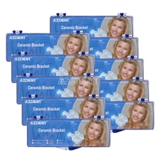 AZDENT Dental Orthodontic Ceramic Brackets Braces 5*5 Roth 0.022 Hooks 3-4-5