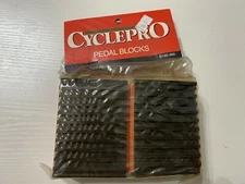 Vintage Bike NOS PEDAL BLOCKS Wood Rubber Red BIKE TRICYCLE Sealed 1980's