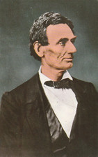 Vintage souvenir Postcard Abraham Lincoln Portrait