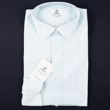 Luigi Borrelli Slim-Fit Light Blue Patterned Cotton Shirt 15.75 Eu 40 NWT