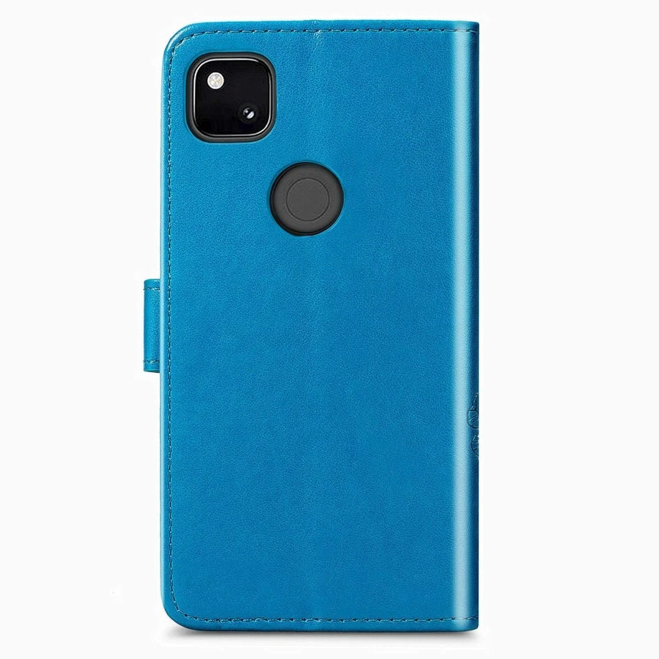 Custodia Protettiva Case Per Google Pixel 4A Flip Cover Tasche Etuis Bumper Blu - Immagine 3 di 4