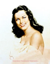 Beautiful Woman Smiling 8.5x11" Photo Print Alberto Vargas Portrait Fine Art