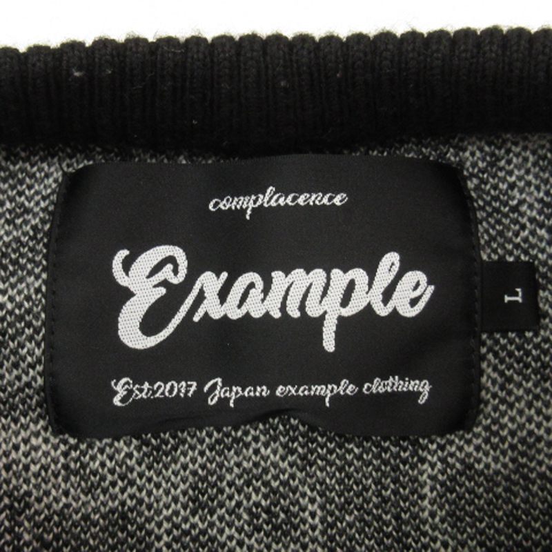 Example Bb Bear Knit Pullover Sweater Long Sleeve Black Size L | eBay 