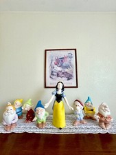 Ultra Rare XL Vintage Snow White and Seven Dwarves Set