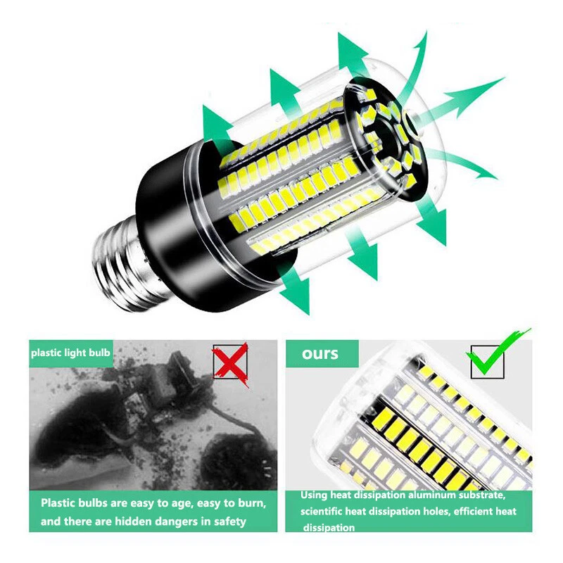 E27 E14 LED Bulb 3.5W/5W/7W/9W/12W/15W/20W Corn Light Bulbs Replace Halogen Lamp - Image 4 of 4