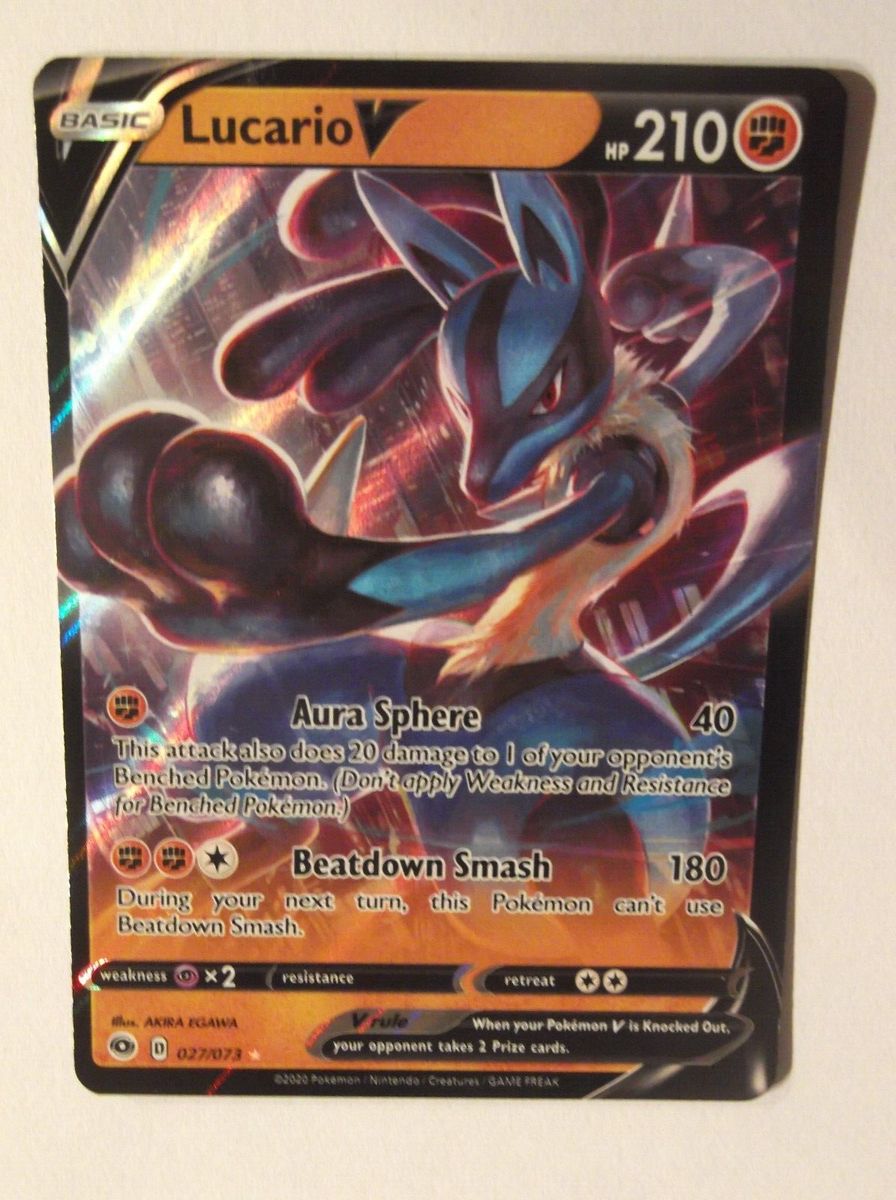 115PK27 - Lucario V - 27/73 - Champion Path - Rare Holo V | eBay